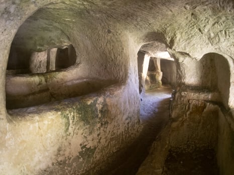 Palazzolo Acreide Latomie Stone Quarries old roman Tombs photo