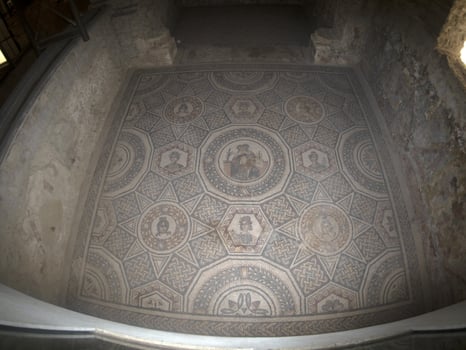 Ancient Roman mosaic of Villa del Casale, Sicily photo