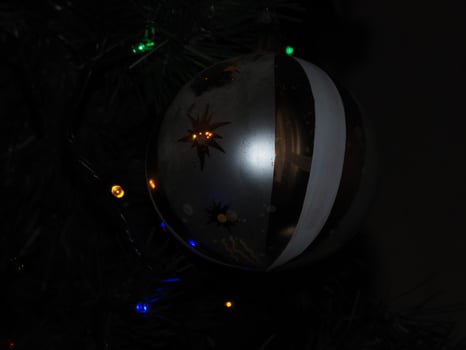Christmas xmas tree glass hand made artisanal ball photo