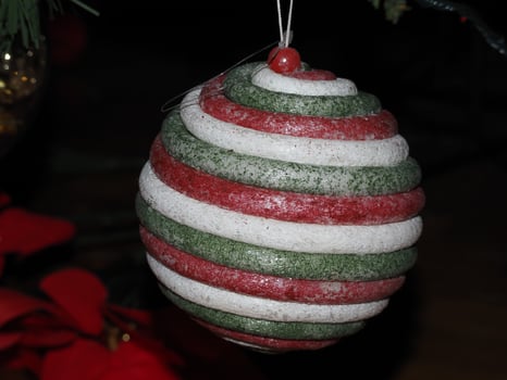 Christmas xmas tree glass hand made artisanal ball photo