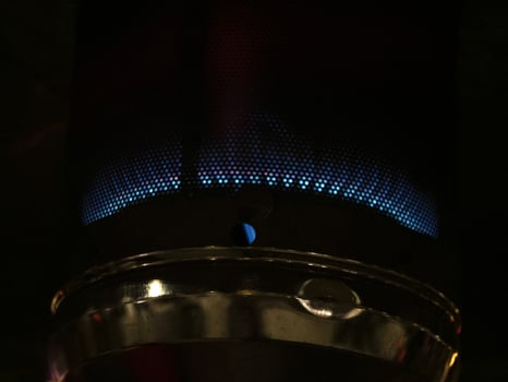 Gas heater detail photo