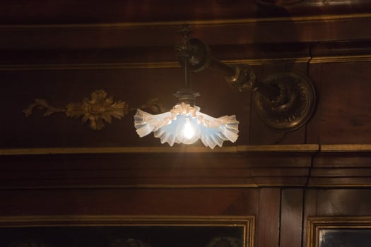 Isolated liberty style lamp photo