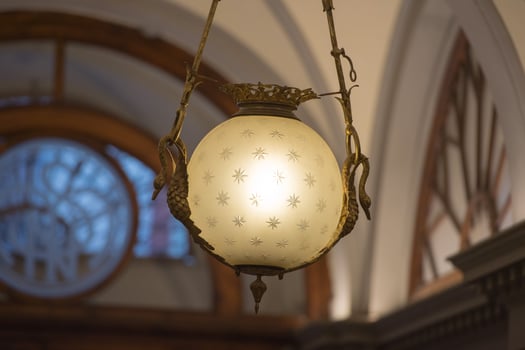 Isolated liberty style lamp photo