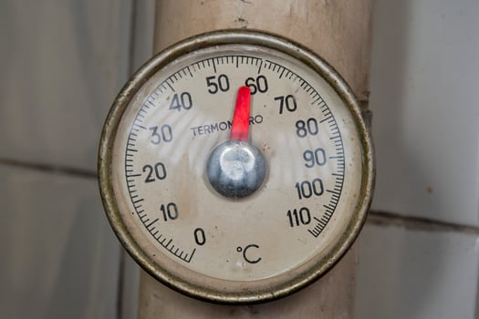 Vintage thermometer celsius photo