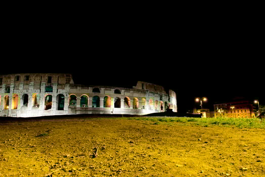 Rome Colosseum night view photo