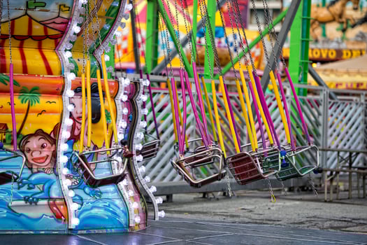 Fun Fair Carnival Luna Park moving carousel photo