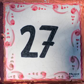 Ceramic number tile photo