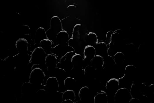 real audience silhouette photo