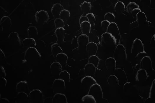audience silhouette crowd public spectacle photo