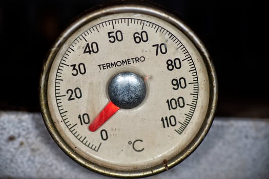 Vintage thermometer cold temperature photo