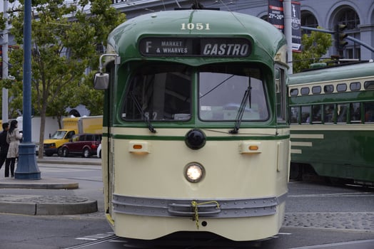 San Francisco old vintage cable trolley car photo