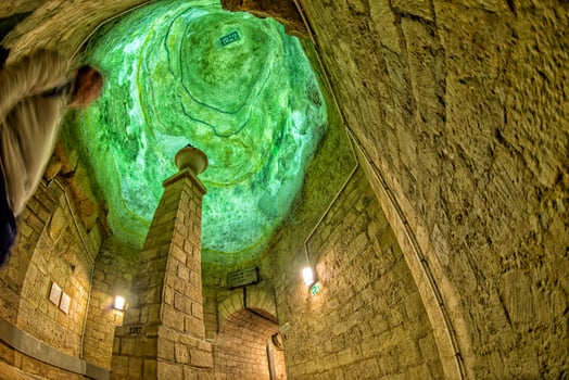 Paris Catacombs green ceiling detail photo