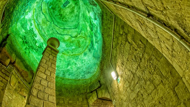 Paris Catacombs green ceiling detail photo