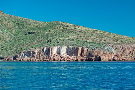 baja california coast rocks and desert photo