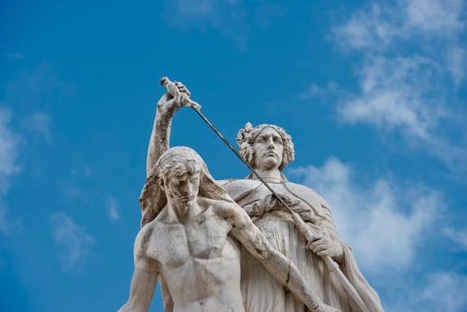 Rome unknow soldier roman statue photo