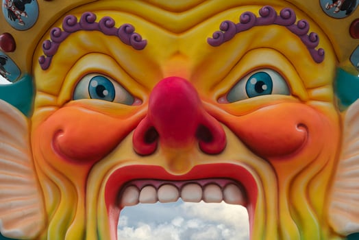 VIAREGGIO, ITALY - FEBRUARY 17, 2013 - Carnival Show parade on town street photo
