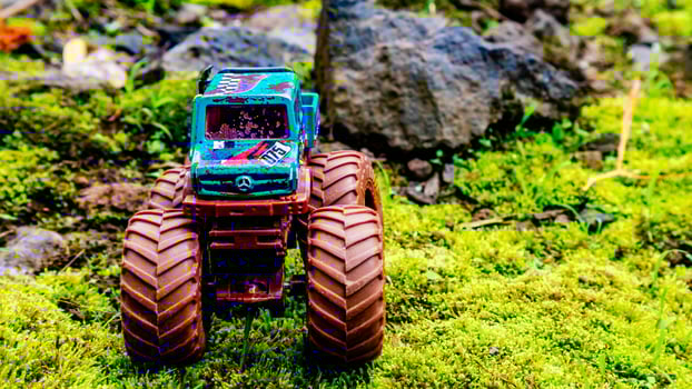 Minahasa, Indonesia saturday, 10 December 2022, Amazing Monster Off-road Car Toy photo