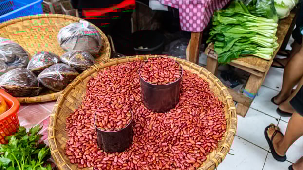 Minahasa, Indonesia  January 2023, vegetables in Tondano traditional market photo