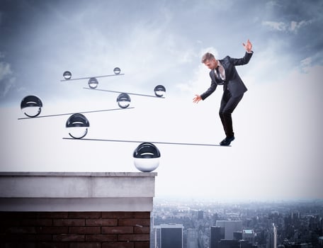 Businessman skill of balance photo