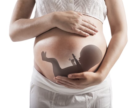 Woman waiting baby photo