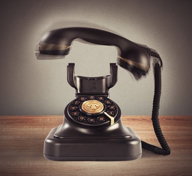 Ringing vintage phone photo