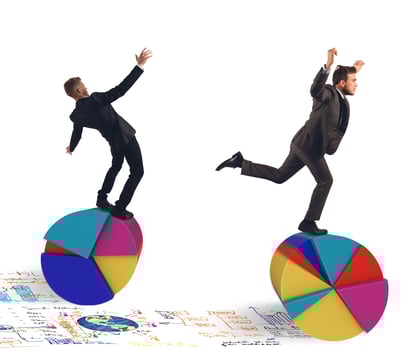 Finance and economy acrobats photo