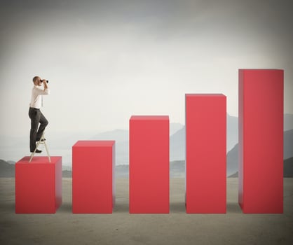 Businessman looks for success photo