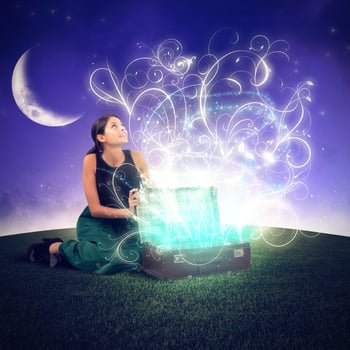 Dreamy girl concept photo