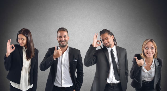 Businesspeople agreeing together photo