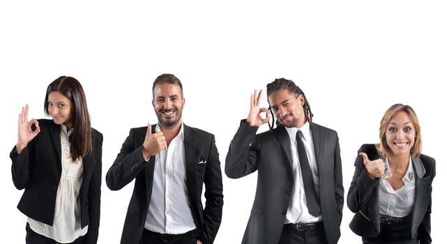 Businesspeople agreeing together photo