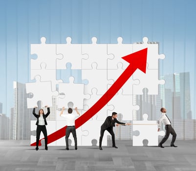 Company statistics concept photo