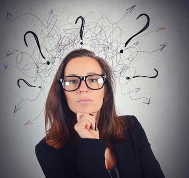 Manager businesswoman analyzes photo