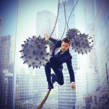 Determined businessman concept photo