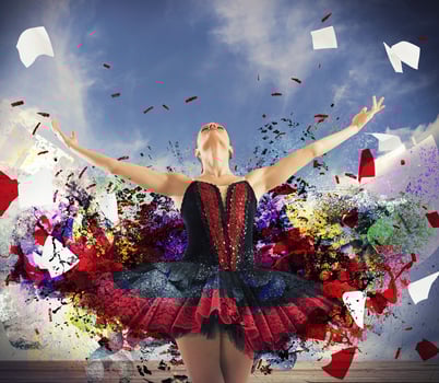 Spectacular ballerina dancer photo
