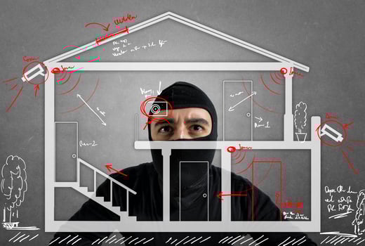 Thief on an apartment concept photo
