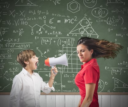 Child yells at her teacher photo