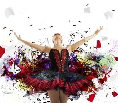 Spectacular ballerina dancer photo