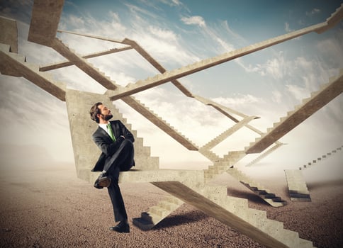 Endless stairs of business photo