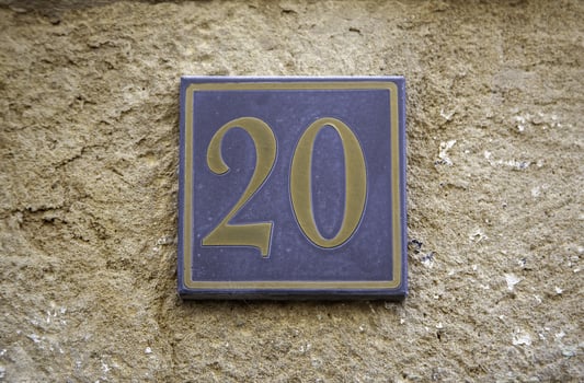 Number twenty on the wall photo