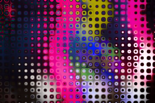Bright multi-colored background in disco style. photo