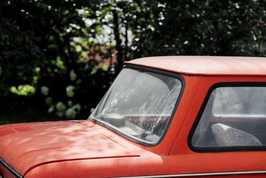 Old red retro car photo