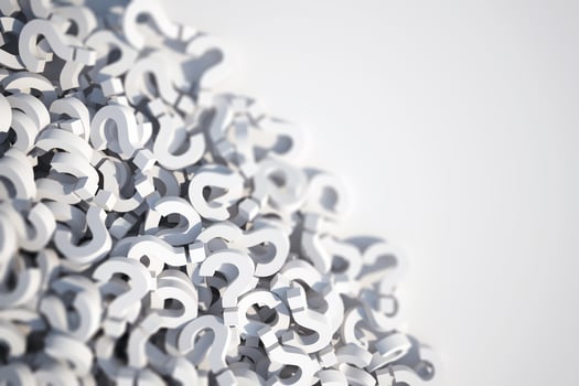3D rendering of question mark photo