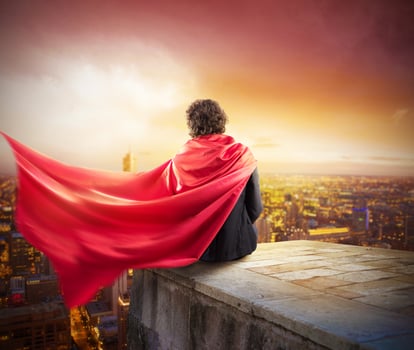 Businessman city superhero photo