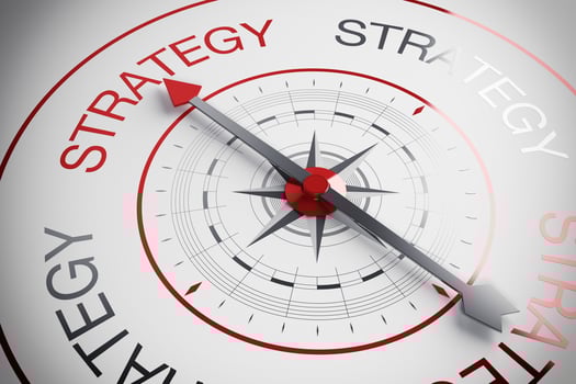 3d illustration Strategy compass photo