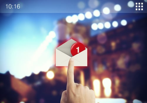 Email on screen photo