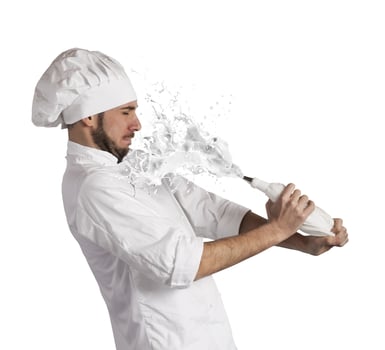Chef vs cream photo