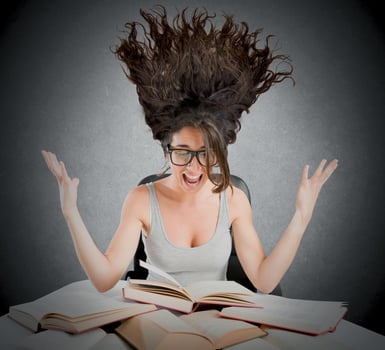 Stressful study books photo