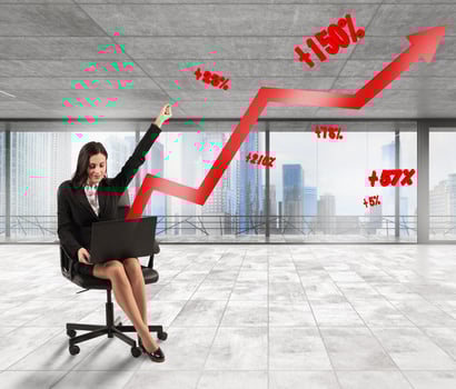 Increased percentage statistics photo