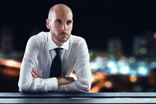 Vision of successful businessman photo