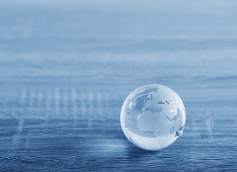 World glass sphere photo